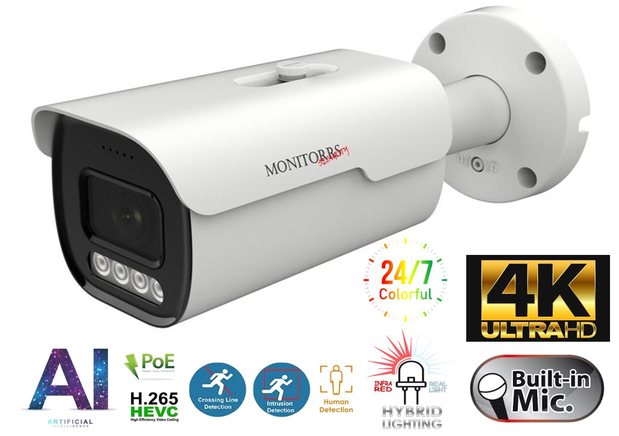 MS AI hybrid Light Park IP 2 kamerový set so switchom 8 Mpix (6070K2B)